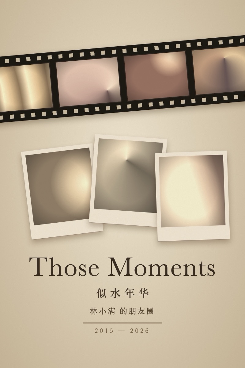 一本书的封面：Those Moments 似水年华，林小满的朋友圈，2015 到 2026